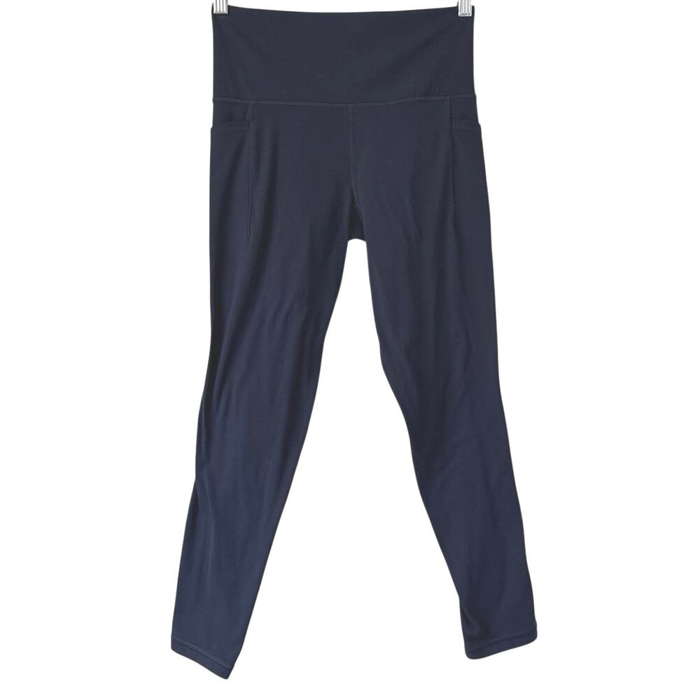Athleta Salutation Stash 7/8 Tight Navy Blue Size Small Yoga Activewear - Picture 2 of 7